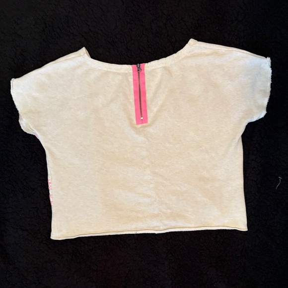 Aeropostale Beige and Pink Lace Crop Top - Picture 4 of 5